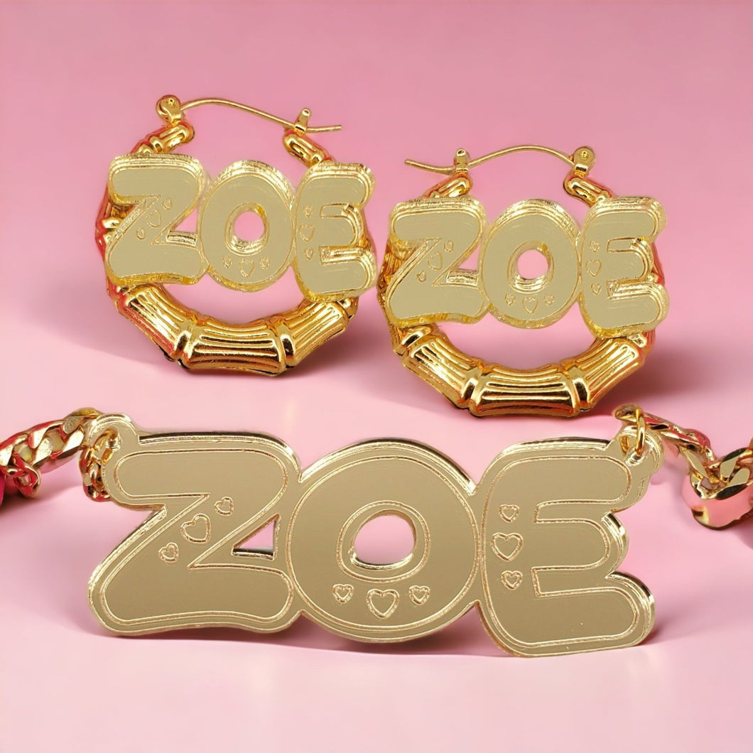 ZOE - LITTLE GIRLS NAMEPLATE SET