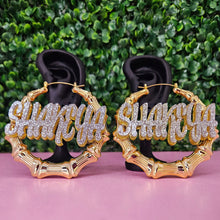 Load image into Gallery viewer, BLING BLING NAMEPLATE EARRINGS
