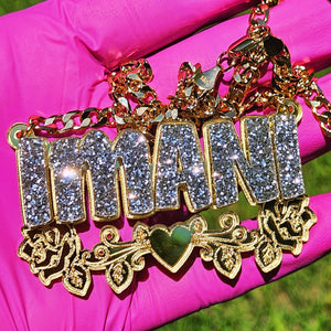 BLING NAMEPLATE NECKLACES  | IAMMIEKACREATIONS™