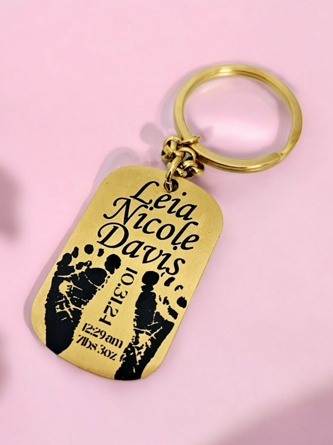 BIRTH ANNOUNCEMENT KEYCHAIN